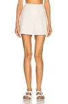 Girlfriend Collective High-rise Slim-fit Stretch-woven Skort In Ivory