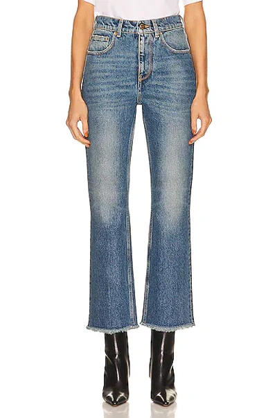 Golden Goose Golden High-rise Cropped Flared Jeans In Blue