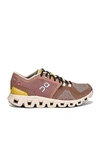 On Cloud X 3 Shift Sneaker In Mocha & Sand