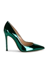 Shop Gianvito Rossi Gianvito 105 Metal Pump In Dark Green