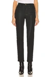 Frame Le Sylvie Coated High-rise Slim-leg Jeans In Noir