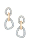 Cult Gaia Reyes Large Rhinestone Earrings In Light Sapphire