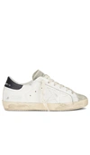 Golden Goose Superstar Mixed Leather Low-top Sneakers In White  Ice  & Black