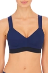 Natori Dynamic Convertible Contour Sports Bra (32c) In Evening Sky/black