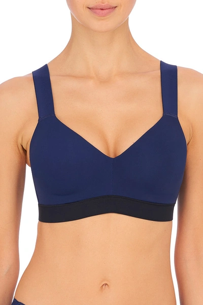 Natori Dynamic Convertible Contour Sports Bra (32c) In Evening Sky/black