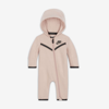 Nike Sportswear Tech Fleece Baby Full-zip Coverall In Pink