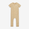 Nike Baby Printed Short Sleeve Coverall In Brown