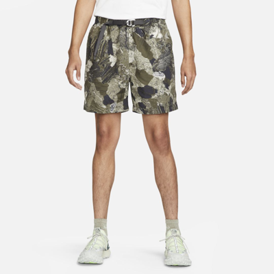 Nike Men's  Acg Print Trail Shorts In Green