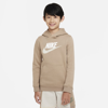 Nike Sportswear Club Fleece Big Kids' Pullover Hoodie In Brown