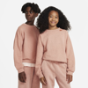 Nike Sportswear Icon Fleece Big Kids' Oversized Sweatshirt In Orange