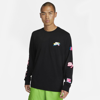 Nike Men's  Sportswear Long-sleeve T-shirt In Black