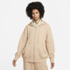 Nike Women's  Sportswear Phoenix Fleece Oversized Full-zip Hoodie In Hemp/sail
