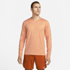 Nike Dri-fit Element Men's Running Crew In Orange Trance,arctic Orange