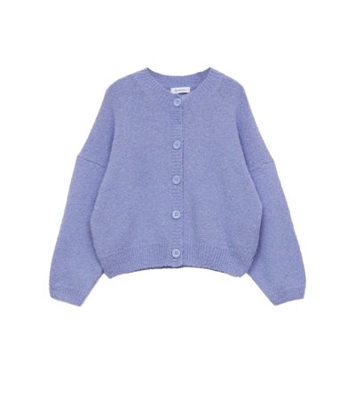 Rodebjer Aldonza Alpaca Cropped Cardigan In Purple