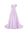 MARCHESA Lilac Floral Gown