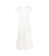 Simkhai Signature Laura Lace Midi Dress In White