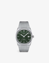 TISSOT TISSOT MENS GREEN T1374071109100 PRX POWERMATIC 80 STAINLESS-STEEL AUTOMATIC WATCH,60129742