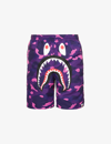 Bape Camo-print Drawstring-waist Swim Shorts In Purple