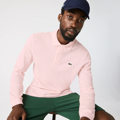 Lacoste Long-sleeve  Classic Fit L.12.12 Polo Shirt - Xl - 6 In Pink
