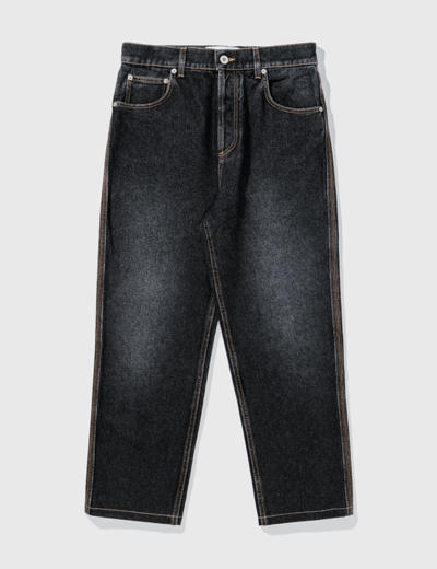 Loewe Washed Denim Jeans In Black