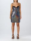 Chiara Ferragni Chainmail-effect Fitted Mini Dress In Black