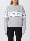 Chiara Ferragni Maxilogomania Sweatshirt In Grey