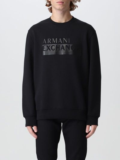 Armani Exchange Sweatshirt Black Cotton In Black