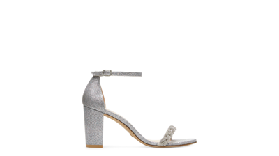 Stuart Weitzman Nearlynude Highshine Sandal Sale In Silver