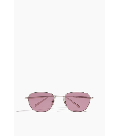 Chimi Polygon Sunglasses In Silver/plum Purple In Red