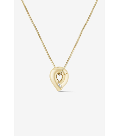 Tabayer Oera Diamond Bezel Pendant Necklace In Yellow Gold