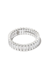 SUZANNE KALAN 18KT WHITE GOLD INLAY DIAMOND ETERNITY RING