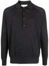 Nanushka Long-sleeve Merino Polo Shirt In Grey