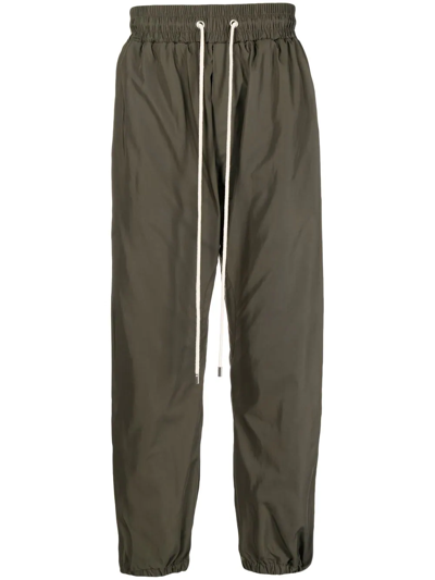 Domrebel Relaxed Logo-tape Track Pants In Green