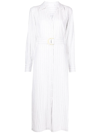 JONATHAN SIMKHAI STANDARD TALLULAH STRIPED MIDI SHIRT DRESS