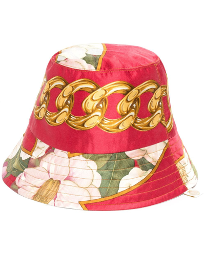 J. Logan Home Motif-print Bucket Hat In Multicolour