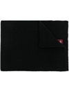 Parajumpers Logo-patch Knitted Scarf In Black
