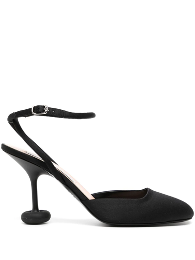 Stella Mccartney 95 Round-toe Ankle-strap Sandals In Black