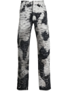 Givenchy Monochrome Distressed Slim-leg Jeans In Neutrals