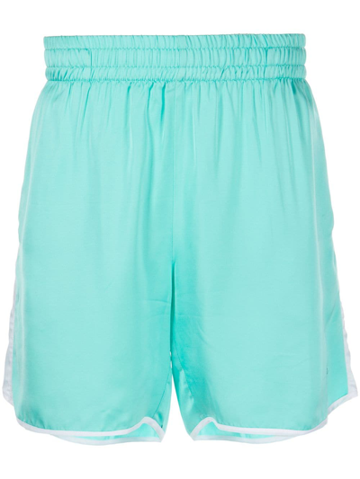 Blue Sky Inn Elasticated Silk Shorts In Aqua