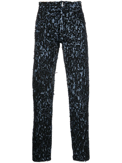 Givenchy Abstract-print Jeans In Blue
