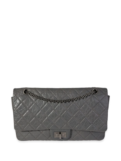 Pre-owned Chanel 2.55 Flap Shoulder Bag In Grey