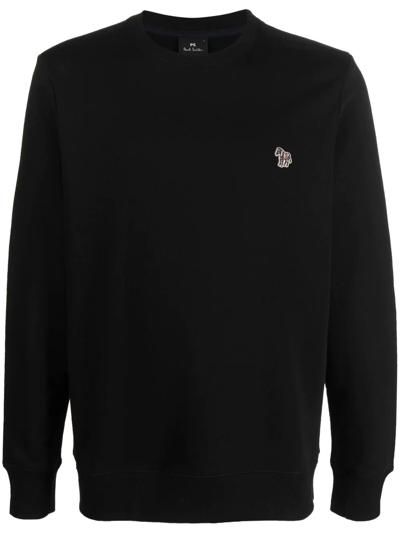 Ps By Paul Smith Ps Paul Smith Zebra Logo Sweatshirt With Zebra Logo In Black
