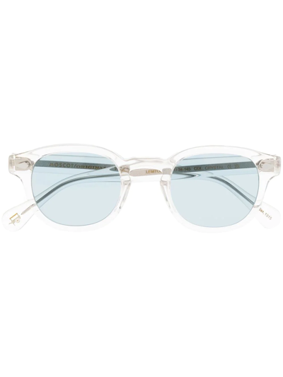 Moscot Lemtosh Sun-polarized Round-frame Sunglasses In White