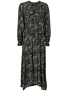 Isabel Marant Myrala Paisley-print Midi-length Dress In Black