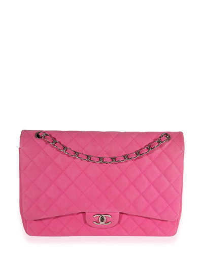 Pre-owned Chanel Jumbo Double Flap Shoulder Bag In Pink