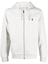 Polo Ralph Lauren Hooded Terry Sweatshirt With Zipper Closure In Grey