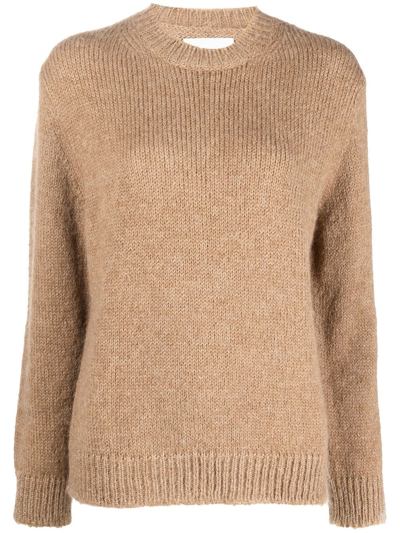 Jil Sander Wool Knit Jumper In Brown
