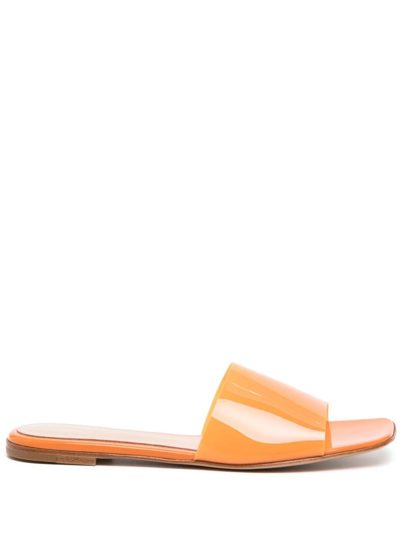 Gianvito Rossi Cosmic Square-toe Sandals In Orange