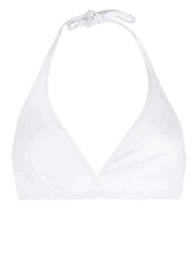 Eres Gang Halterneck Bikini Top In White