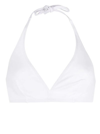 Eres Gang Halterneck Bikini Top In Blanc